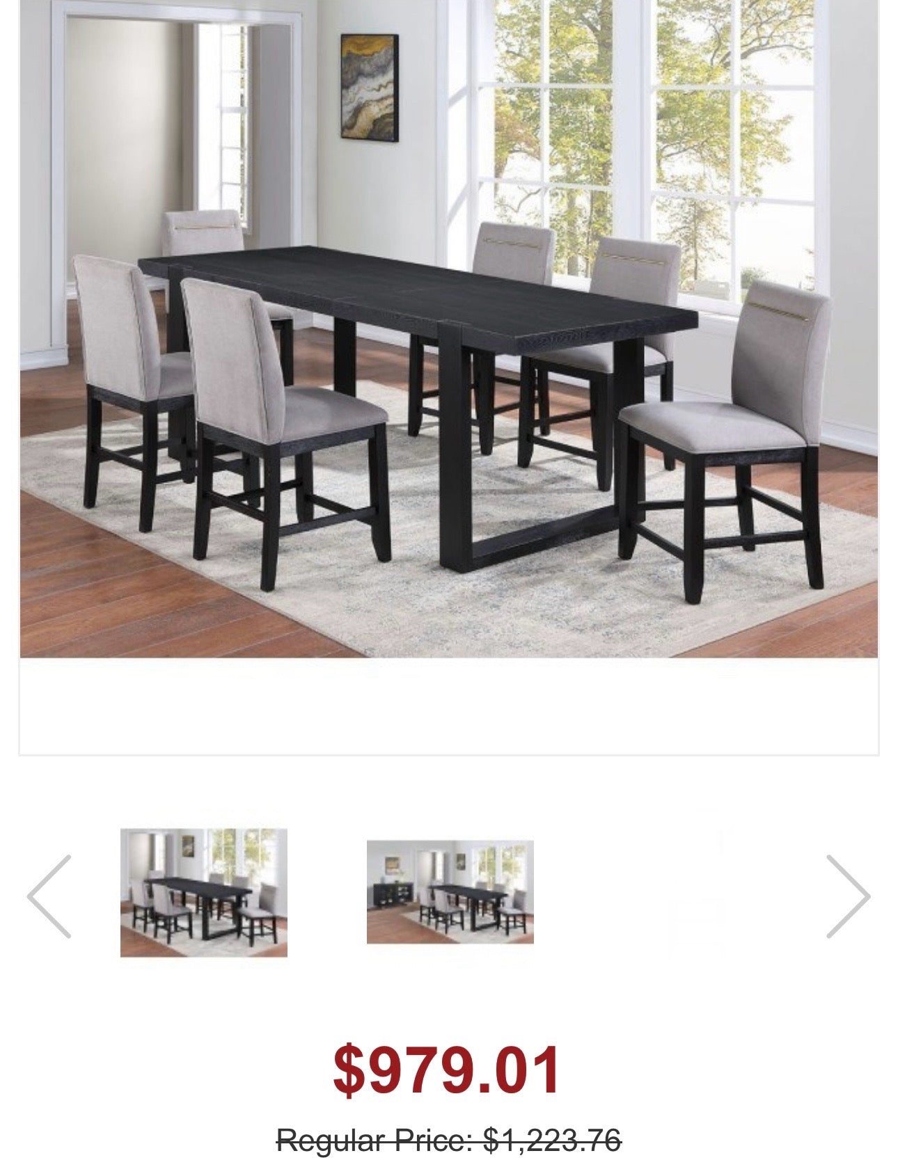 Counter height dining/conference table