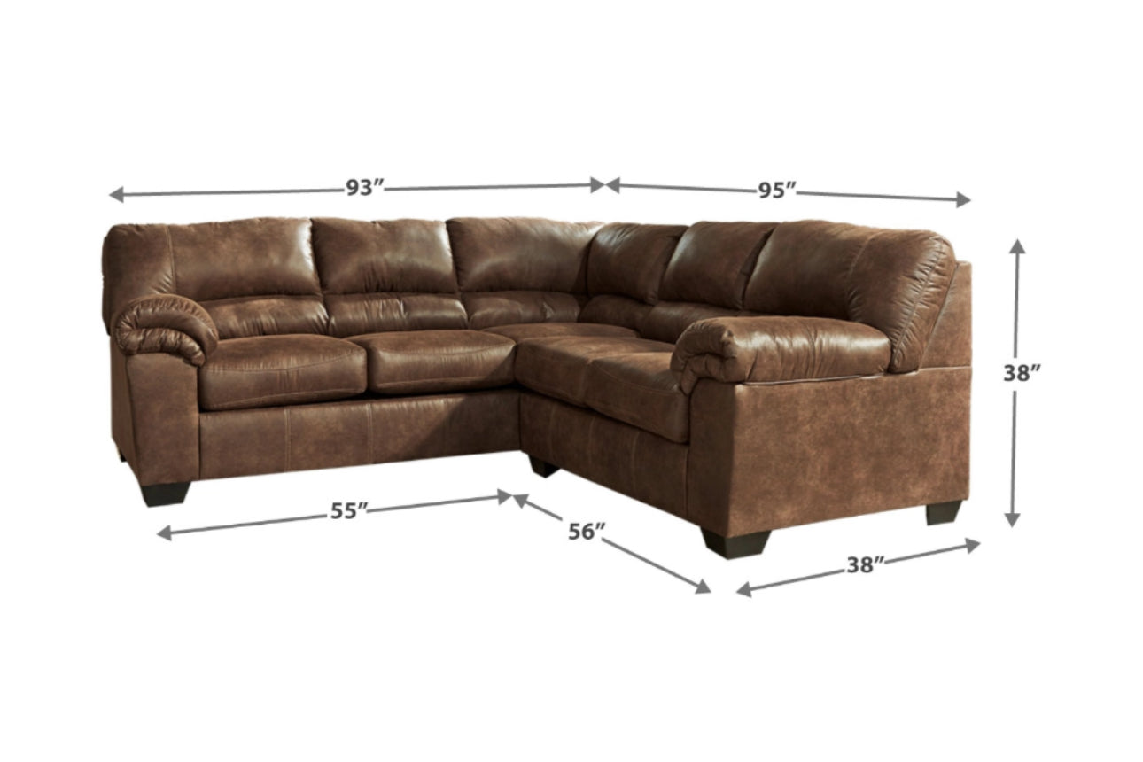 Bladen brown sectional
