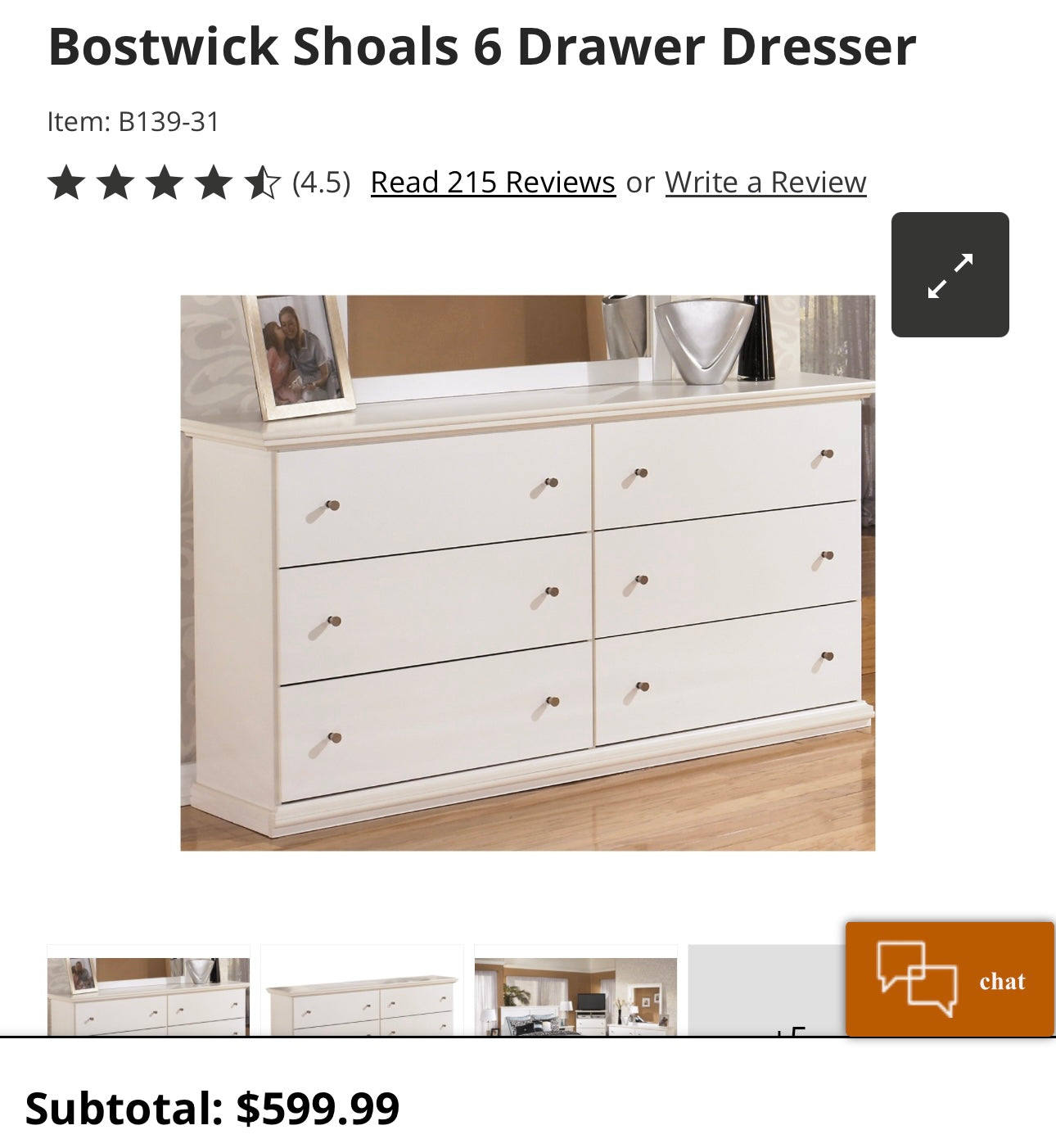 Dresser and Chest