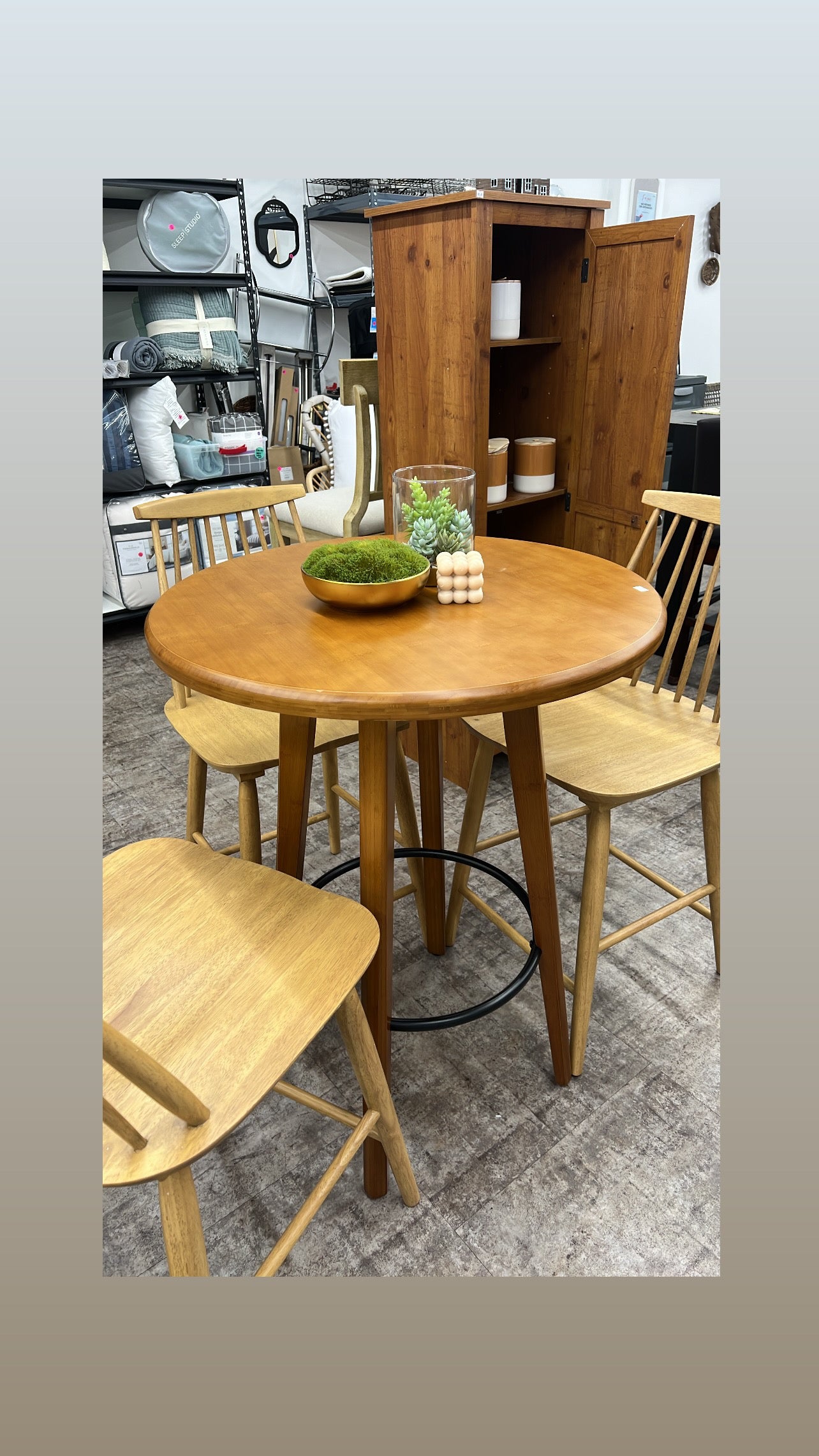 Mid-Century Modern Counter Height Table