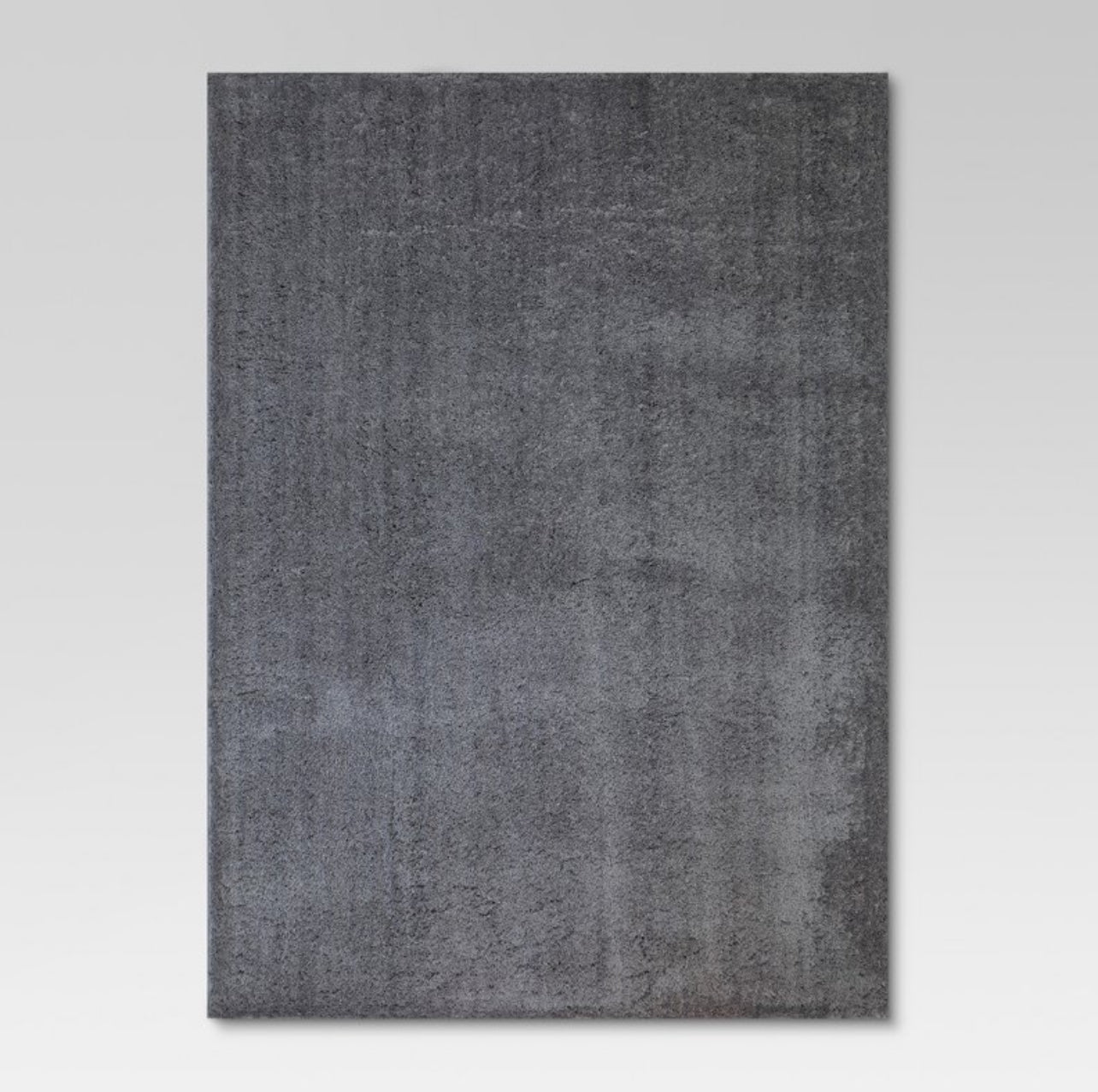5'x7' Solid Tufted Micropoly Shag Area Rug Gray - Threshold™: Modern High Pile, Skid & Stain-Resistant, Indoor Use