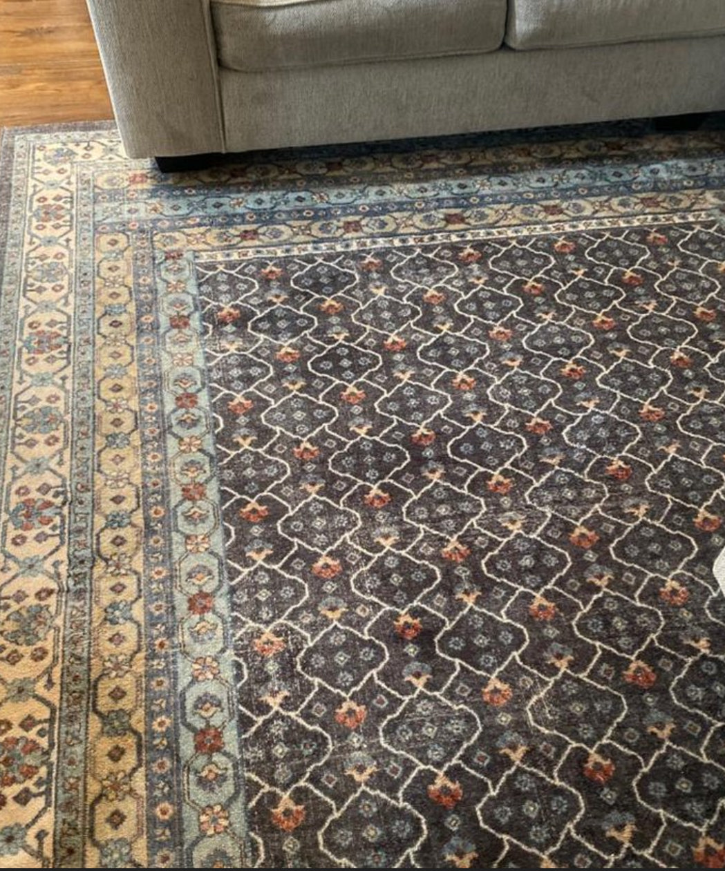 5'x7' Distressed Geometric Tufted Area Rug Gray/Green - Threshold™
