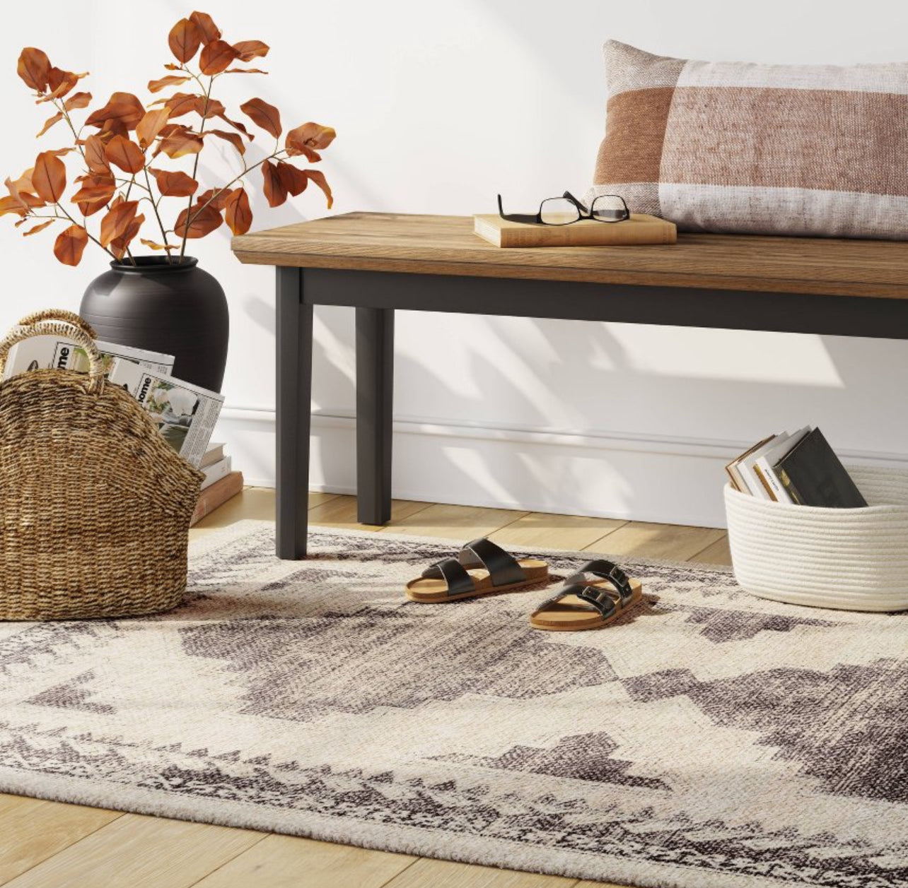 4'x6' Washable Cromwell Printed Persian Style Rug Tan - Threshold™