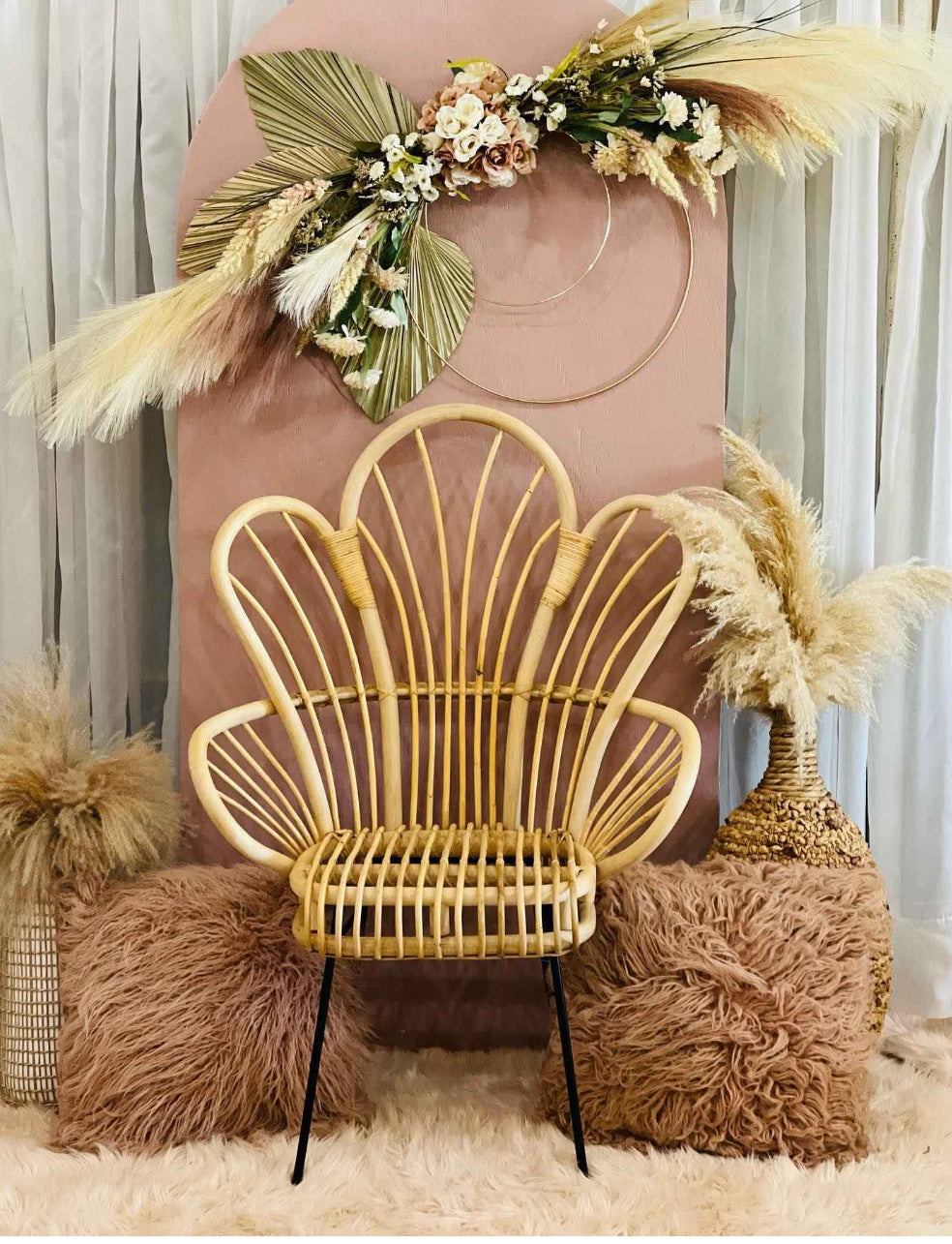 Avocet Rattan Fan Back Accent Chair - Threshold™: Bohemian Style