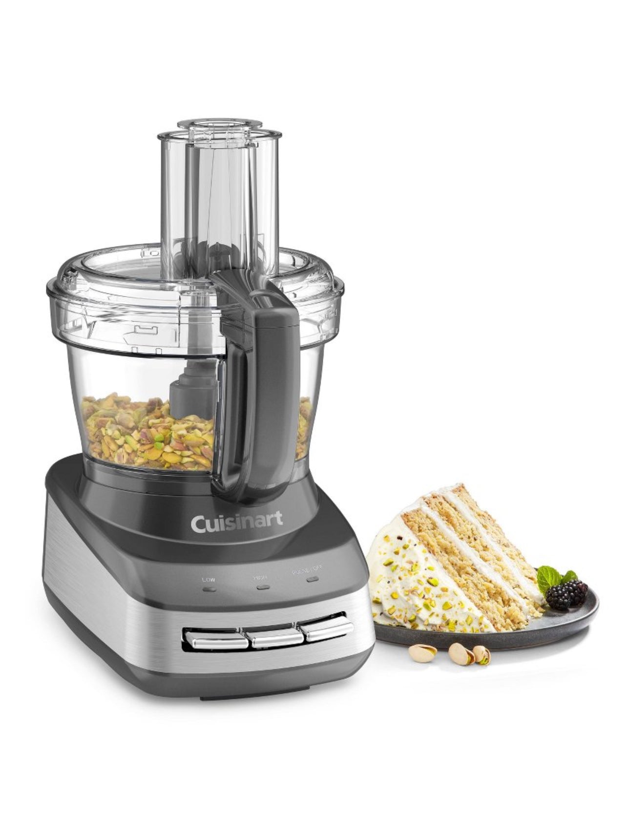 Cuisinart Core Custom 10-Cup Food Processor - Anchor Gray - FP-110AG: Stainless Steel Blades, 2-Speed, 500 Watts